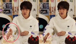 팬들과 즐거운 소통 시간…방탄소년단(BTS) 진, 라이브 방송 중 깜짝 행동