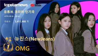 10주차 유튜브 인기곡 1위는 뉴진스의 'OMG'…3곡 이상 진입은 뉴진스·르세라핌·임영웅·이찬원