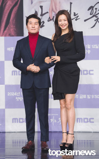 김상중-이하늬, '시아버지와 며느리' (밤에 피는 꽃 제작발표회) [HD포토]