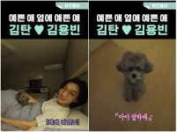 김용빈, 예쁜 애 옆에 예쁜 애...사랑 듬뿍받는 반려견 김탄