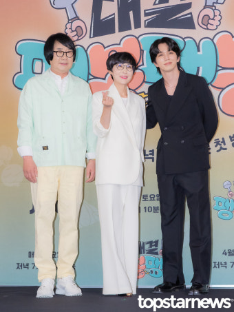 최양락-팽현숙-유승호, '단란한 분위기' (대결! 팽봉팽봉 제작발표회) [HD포토]