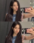 "청량함의 순간"…윤, 여름밤 셀카→빛나는 긴 생머리 매력