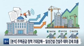 일성Ezwork주 | [분석] 주택공급 정책 기대감에… 일성건설 건설주 테마 강세 흐름