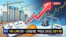 [분석] PBR 0.2배의 반란… 신원종합개발, 주택공급 날개 달고 상한가 직행