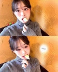 김다현, 사과 한 조각 들고 전한 소박한 휴식