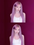 하람, 보랏빛 롱헤어로 완성한 강렬 비주얼