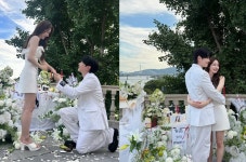 강균성과 다음 달 결혼 앞둔 유하진, 프러포즈 현장 사진 공개…