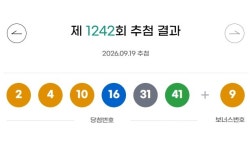 1242회 로또당첨번호조회 및 통계(2보)