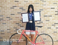 울산 천곡중 김보미 선수, KBS 양양 사이클 선수권 은1·동1