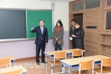 윤시철 울산시의장, 천상고등학교 현장 방문