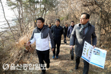 정천석 울산 동구청장, 주전근린공원 현장방문