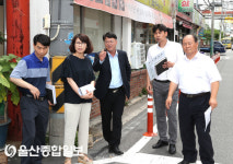 김진규 남구청장, 남구 삼신초 일원 보행환경개선사업 현장확인