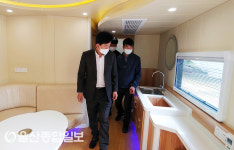 박태완 울산중구청장, 태화연 오토캠핑장 카라반 시설 점검