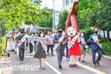 박태완 울산중구청장, 한글사랑 실천운동 현장 홍보