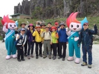 무등산에서 U대회 홍보활동 펼치는 누리비