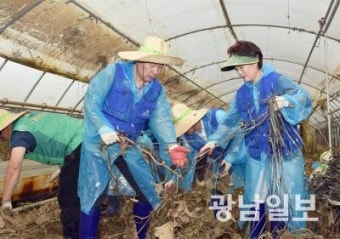 목포, 자매결연도시 청주 수해복구 구슬땀