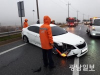 고흥소방서, 빗길 교통사고 환자 신속 구조