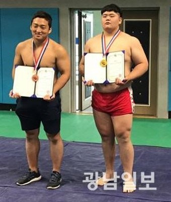 여수공고 씨름부 김민재, 금메달