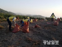 여수소라면 갯노을봉사단, 농촌일손돕기 ‘구슬땀’