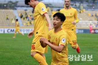 광주FC 엄지성, 생애 첫 '베스트 11'