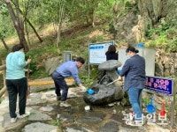 장흥군, 약수터 환경정화 캠페인