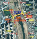 유등교 가설교량 도마동 방면 부분 개통