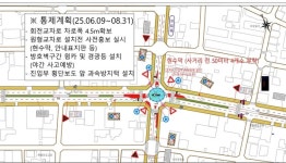 봉방동 충주역 맞은편 CU앞(임시) | 충주시, 봉방사거리 일대 임시 회전교차로 운영