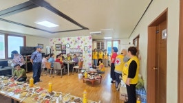 영동군 상촌면적십자봉사회, 물한1리 초복 맞이 경로잔치