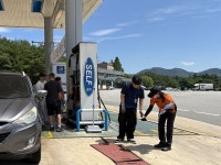 영동소방서, 여름철 화재 예방 위한 셀프주유소 점검
