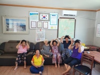 금산군 진산면, 기탁받은 에어컨 무더위 쉼터에 설치