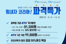  서울~부산 KTX, 4인 기준 9만9000원…코레일, 12일부터 판매 