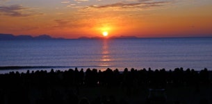 해맞이 명소, 고흥 남열 해돋이 해수욕장 1만여명 운집