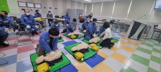 광양소방서, 중앙이엠씨 근로자 대상 심폐소생술 교육