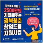 경북도경제진흥원, 경북청춘 창업드림 지원사업 참여자에 1인당 2500만원 지원