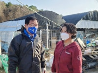 [6·1지선] 장종태 대전시장 예비후보, 화마 할퀸 유기견 보호소 시온쉼터 복구