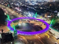 천안시 불당동 원형육교, 조명 새롭게 교체..어디서나 시선집중