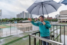 박강수 마포구청장, 도로 침하와 빗물펌프장 현장 점검