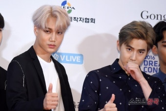 엑소 카이·수호 '여심 자극하는 잘생김' (2016 드림콘서트)