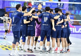 '우승 확률 70.59% 잡았다!'… 대한항공, 현대캐피탈 꺾고 챔프전 1차전 승리[계양에서]