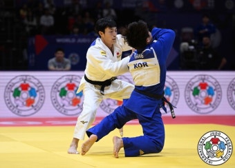'세계최강' 일본에 무너졌다… 한국 유도, 세계선수권 단체전 노메달