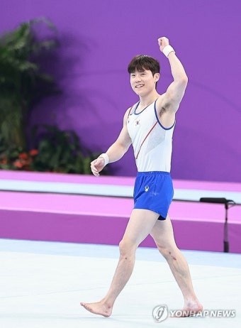 김한솔, 中꺾고 기계체조 男 마루 금메달 'AG 2연패'