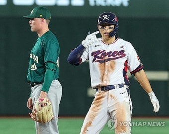 '노시환 끝내기' 류중일호, 호주 3-2 격파… APBC 결승행 청신호