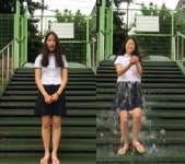 육지담, 교복 입은 채 아이스버킷챌린지 동참