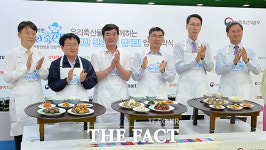 [TF포토] 우리 축산물로 만든 건강 도시락 함께 먹어요