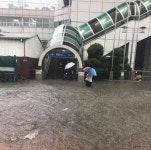  인천 침수, 폭우 피해 열차 운행 중단 주안역, 무릎까지 물 찼다