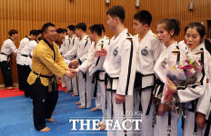 [TF포토] 태권도로 하나 된 남과 북