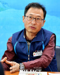 [TF포토] 민주노총 방문한 인태연 전국유통상인연합 회장
