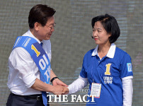 [TF포토] 본격 유세 펼치는 이재명 경기도지사 후보