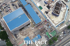 [TF포토] 흔적 없이 사라진 용산 건물 붕괴현장