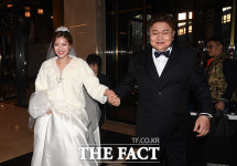 [TF포토] 정재용-선아, 결혼식 앞두고 함박 웃음